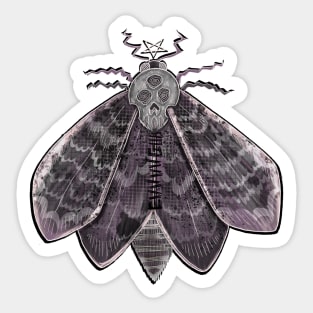 Goth Moth Sticker